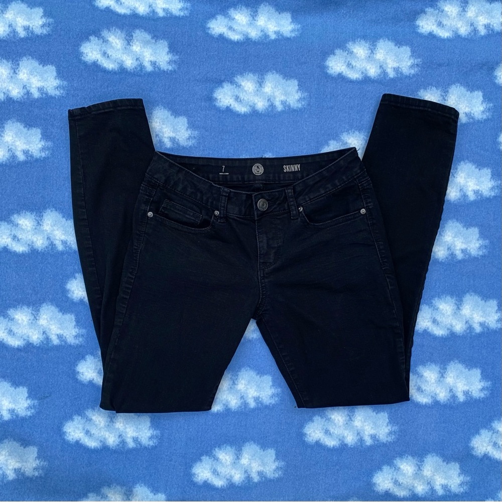 Black Mid-Rise Skinny Jeans